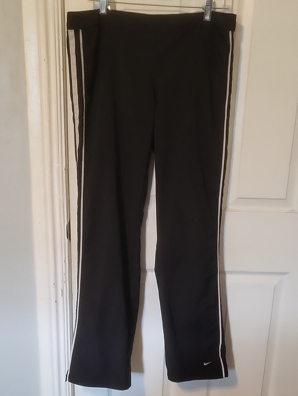 Nike Black Track  Pants with White Side Stripes